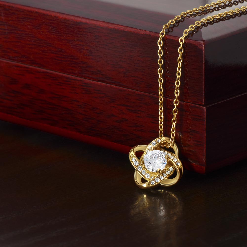 To girlfriend from boyfriend - I'm yours - Love Knot Gold Necklace for Women